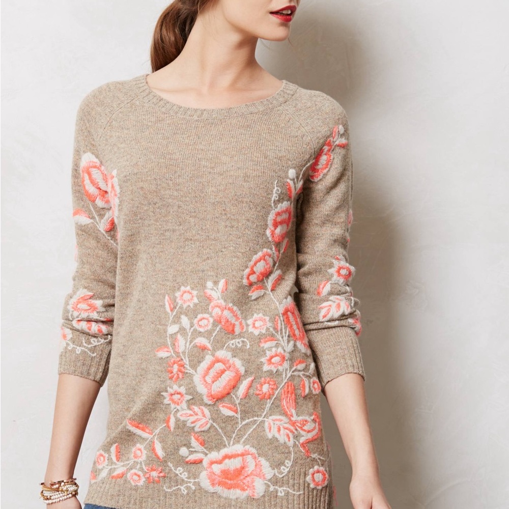 Anthropologie / Sleeping on Snow Ranunculus Sweater